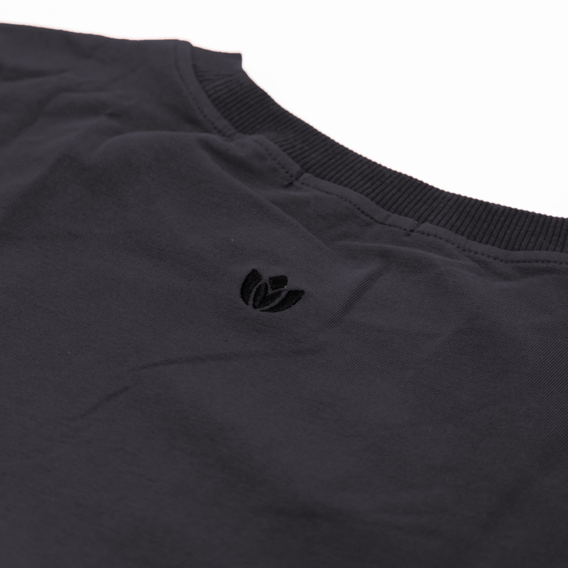 Oversized Lifting Cotton Top - Charcoal